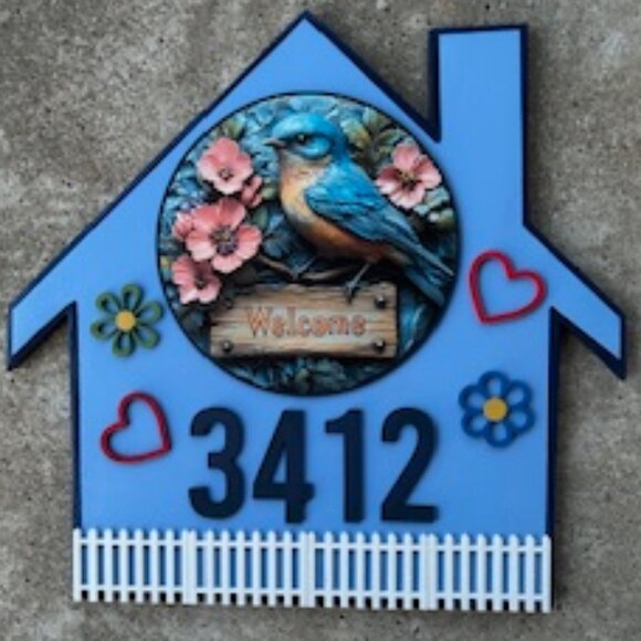 WELCOME TO OUR HOME Address Sign with YOUR ADDRESS Unique Gift for Mother’s Day - Picture 4 of 6